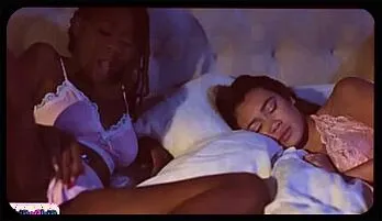 Hazel Grace & Madi Laine: Ebony Tryst with Toys & Scissoring video compilation