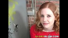 Redhead Cherry Poppens Plays With BBC - Gloryhole