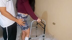 Milf Stepmother With Perfect Ass Seduces Stepson By Sticking His Ass On The Walker