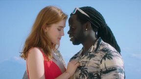 Bang on the Beach - Ginger Jia Lissa's huge black dick Xperience