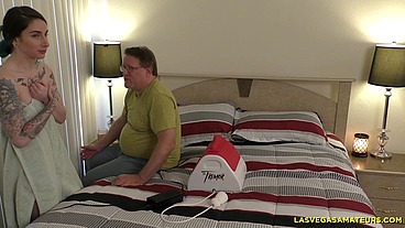 Sheena Rose Enjoys Stepdaddy Gerald Giving Her A Tremor Gift She Loves Him Watching Her Cum!