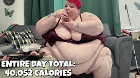 Feedee eats over 40 Thousand Calories in 1 Day SD