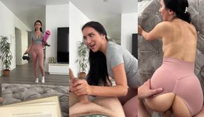 Stepmom's Yoga Mishap in Torn Leggings - A Hilarious Twist!