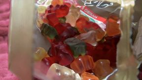 Gummy bears devoured in the blowjob house