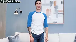 Tattooed Handsome Stud Jerks Cock And Cums After Casting