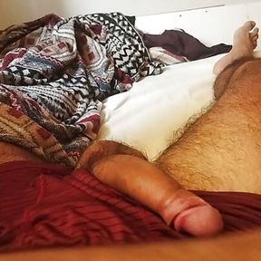 Man masturbating while moaning until he cums