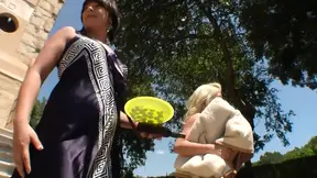 Lesbian friends get kinky when no men are around