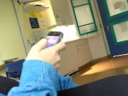 Hospital visitors give a quick blowjob, horny teen.