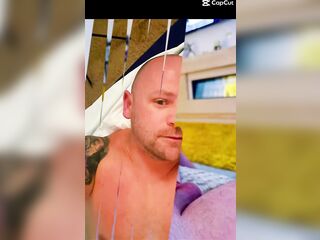 Hawt 44 year old hunk, montage. Tatooed, large schlong, close up of constricted booty aperture, vibrator banged, fit hunky daddy bod