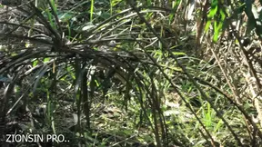 African girl in the bush gets fucked by a bush man