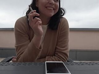 Smoking on the taras with my girlfriend Two Videos