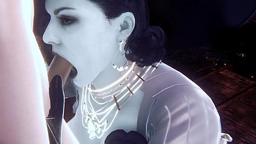 Lady Dimitrescu blowjob - Resident Evil Village Hentai Prody