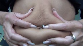 I pick and pierce my belly button a