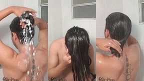 washing your hair in the bath