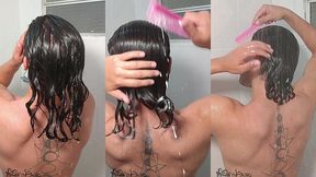 washing your hair in the bath