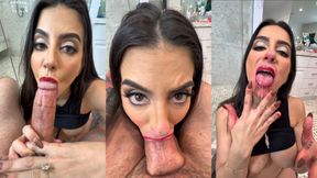 Lena The Plug Gives A Blowjob In The Bathroom