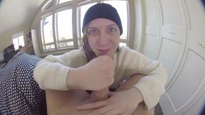 Gorgeous face fucking in POV with a hot brunette Shelby Paris