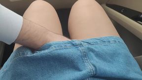 I Let Stranger Touch My Pussy in The Car No Panties Under The Dress