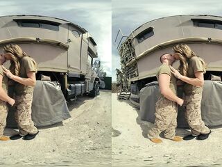 This recruit's hiding a large secret below her army uniform: her weenie