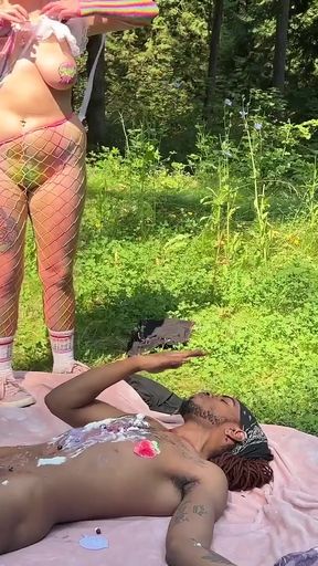 Epic moment from &quot;Fruit Salad: A Queer Outdoor Picnic Orgy - Cliff Media&quot;