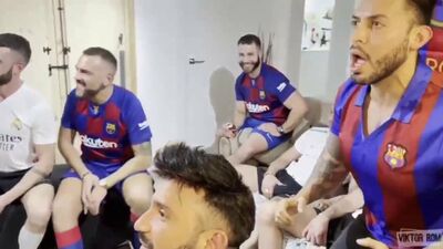 Gay orgy with Diego Reyes, Frank Valencia, Kike Gil & Viktor Rom