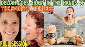 DELIAH GOES CRAZY IN THE HANDS OF THE SADISTIC TICKLERS : FULL SESSION - HD WMV