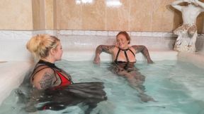 Lesbians In The Hot Tub