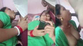 Deshi boudi o taar Indian boyfriend er moja korar video