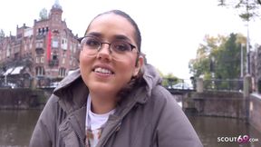 GERMAN SCOUT - TINY CURVY NERD LATINA GIRL I PICKUP AND ROUGH FUCK I REAL STREET CASTING - Hardcore