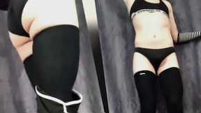 Emo Femboy Striping and flailing awkwardly in cage