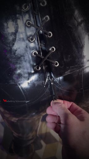 Rikki Gas Mask Session Latex Suit, Sex Machine, Drooling & Full Restraint