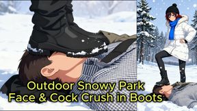 Snow Trample Femdom - Face and Cock Crush in Boots and Trample | Anime