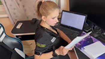 Cute Russian Cop Belloff Gets Bribed by Her Boss