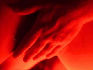 Oil massage by the mans hands close up. Music carnal movie for fans