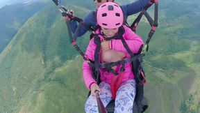 Squirting While Paragliding In 2200 M Above The Sea ( 7000 Feet )