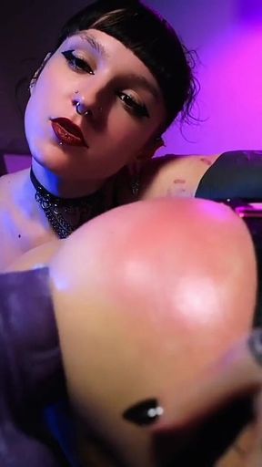 Close up Tgirls Fuck Machine and Ass Beating