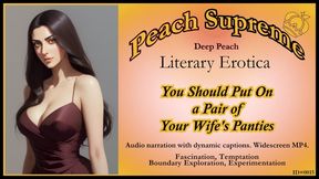 You Should Put On a Pair of Your Wife's Panties [POV Erotic Audio] ***Visualized Audio Caption Video***