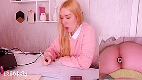 Helping My Stepsister With Homework But Shes Too Distracted With Vibro Plug In Her Ass! - Teaser Video