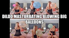 Riding Dildo Masturbating Blowing Big Balloons_MP4 1080p