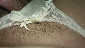 Cumming in my White Satin Panty