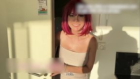 Cleaning lady turns into naughty slut with big Tits