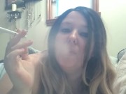 Topless smoking short joi