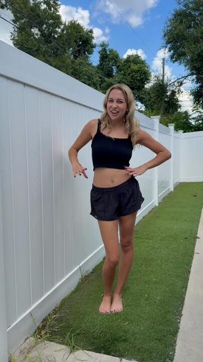 Peeing in the backyard
