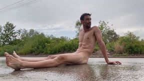 Walking naked under the rain