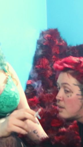 Femdom & T-boy Human Ashtray