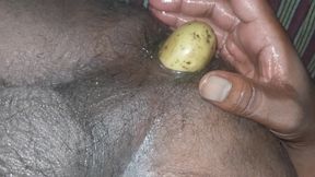Fuck my ass potato  big vegetables big cock toy gay