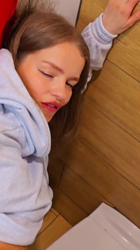 Captivating moment from &quot;Fucked a married bitch in the toilet of a restaurant!&quot;