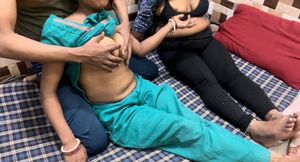 Do bhabhi ko ek mein chuchi dhawai full enjoyment