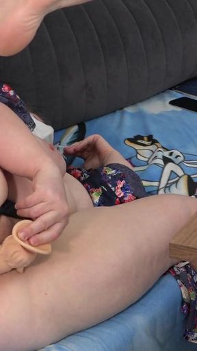 A mature housewife with a big butt in panties masturbates at the laptop. This hairy pussy can't get enough of family&hellip;   Clip 2
