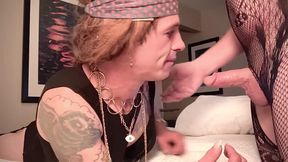 Sucking a seven inch dick entirely